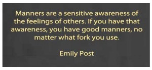 Emily Post on Awareness